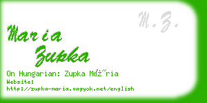 maria zupka business card